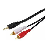 Cable Audio Mini Plug 3.5 Stereo A 2 Rca 1.5 Mts Auxiliar