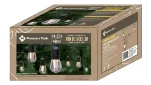 Tira De Luces Led Decorativa Para Exteriores 24 Focos 14.6m1