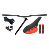 Kit Guidão Dh Suporte Mesa Canote 27.2mm Abraçadeira Selim