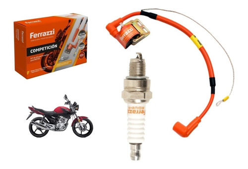 Kit Bobina + Bujia Ferrazzi Competicion Yamaha Ybr 125