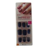 Unhas Autocolantes Kiss Ny Impress Look At Me Curto C/24