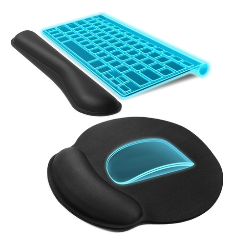 Mouse Pads Y Ergonomico Alfombrilla Teclado Reposamuñecas