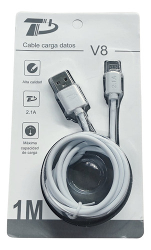 Pack 10 Cables Micro Usb V8 1 Metro 2.1 A Mayoreo