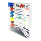 Set Marcadores Para Pizarron Blanco Magistral Azor 8 Colores