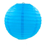 10 Lampara Linterna Papel Azul Pantalla China 25cm Decoracio