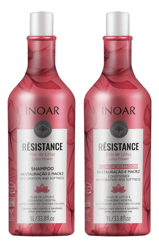 Inoar Kit Resistance Flor De Lótus Shampoo+condicionador 1l