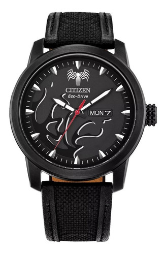 Citizen Bm8477-04w Venom Marvel Black ............. Dcmstore Color De La Correa Negro Color Del Bisel Negro Color Del Fondo Negro