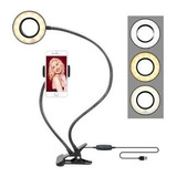 Ring Light De Mesa Iluminador Led Com Suporte Celular