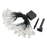 Set Importada 20 Luces Solar Led Jardin 5.8mts Diseño Gotas