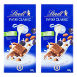 Chocolate Lindt Swiss Classic Almendras X100g X2 Unidades