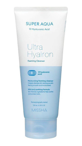 Missha Super Aqua Ultra Hyalron Foaming Cleanser 200 Ml