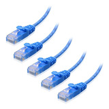 Paquete De 5 Cables Ethernet Delgados Cat6 Cortos Sin E...