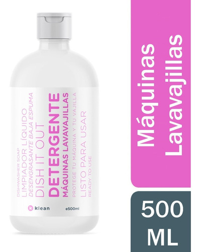 Detergente Para Lavavajillas Líquido Klean Botella 500 Ml