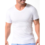 Geordi 4901 Camiseta Algodón Cuello V Manga Corta