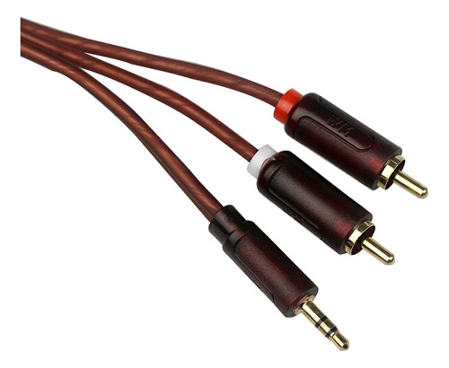 Oyike 3mts Cable Audio Auxiliar 3.5mm A Rca Hi Fi Chapa Oro