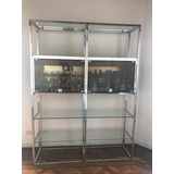 Mueble Bar Hierro 2m X1,50 C/ Estantes De Vidrio 1cm Espesor