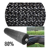 Malla Sombra Raschel Negra Rollo 80% 4x50 Mts Color Negro