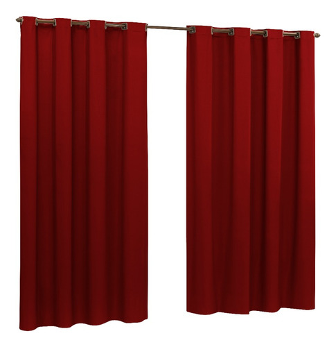 Cortina Blecaute Cortina Grande Pvc  Cortina 5,60x2,80m Cor Vermelho