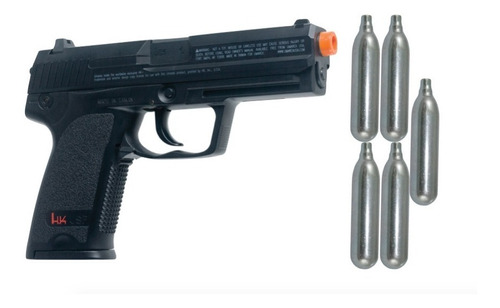 Marcadora Usp Hk 6mm Con 5 Tanques Co2 12g .177 Airsoft Xt C