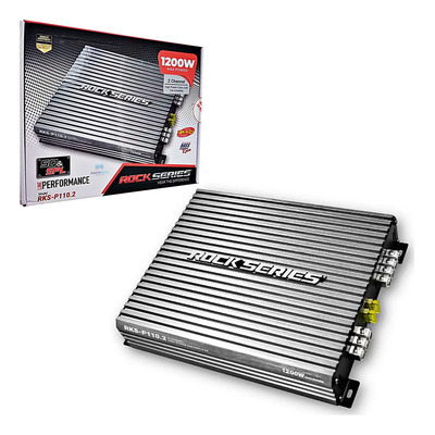 Amplificador Rock Series Rks-p110.2 2ch Clase Ab 1200w Max Color Plateado | Meses sin interés