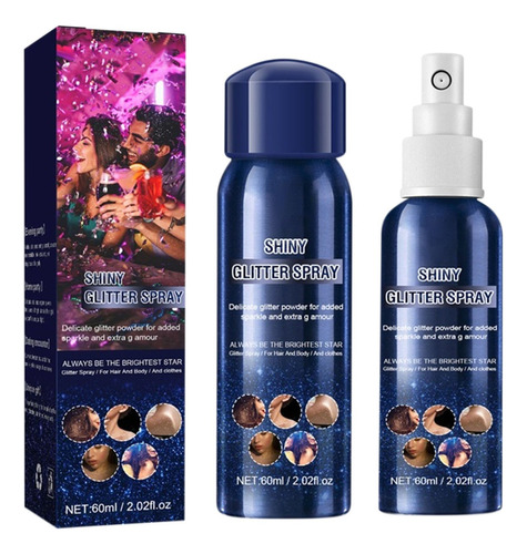 O Body Glitter Spray Con Purpurina Corporal Para Cabello Y N