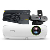 Proyector Smart Con Windows 11 Benq Eh620 + Webcam + Teclado Color Blanco