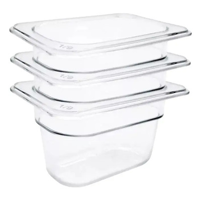 3 Inserto 1\u002F9 Noveno 4 In (10 Cm) Contenedor Policarbonato | MercadoLibre
