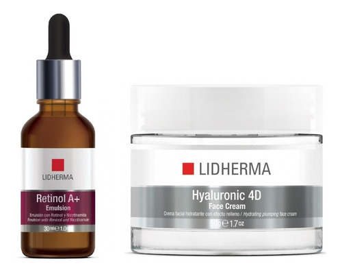 Kit Hyaluronic 4d Face Cream + Retinol A+ Emulsión Lidherma 