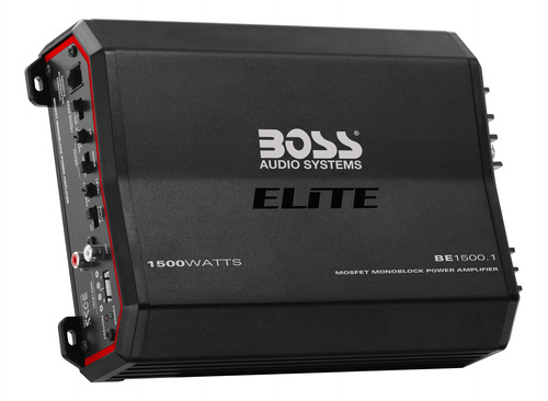 Amplificador Para Autos, Pickups & Suv Boss Elite Be1500.1 Clase Ab Con 1 Canal Y 1500w Negro