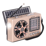 Rádio Retrô Bluetooth Portátil Energia Solar Fm Am Caixa Som