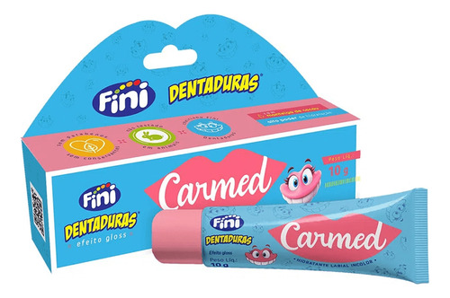 Hidratante Labial Carmed Fini Dentadura Incolor Efeito Gloss