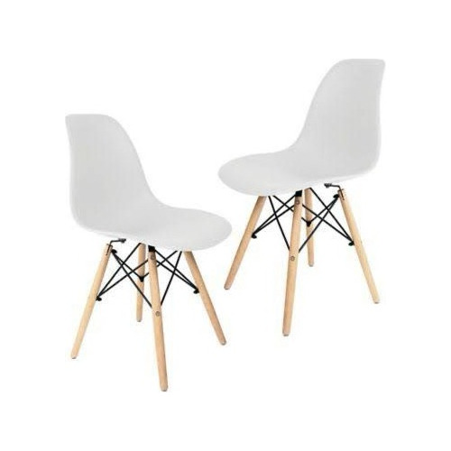 Kit 2 Sillas Eames Modernas Minimalistas Comedor Sala Estar 