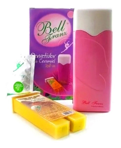 Kit Derretidor De Cera En  Roll-on Con Ceras Y Lienzos