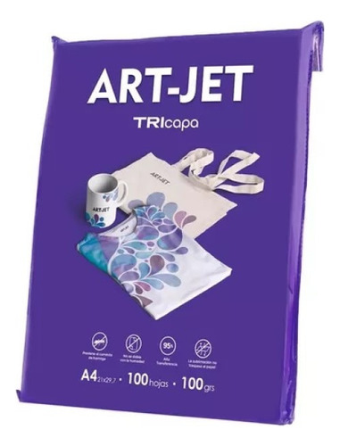 Papel Para Sublimar Específico A4 Art-jet® 100 Hojas Tricapa