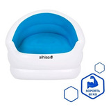 Sillón Inflable Alhias Acc-103 + Inflador Color Blanco