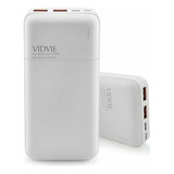 Power Bank Vidvie De 20.000 Mah Color Blanco