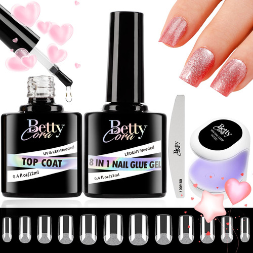 Bettycora Gel X Kit De Uñas 8 En 1 Pegamento De Uñas 8 En.