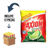 12 Pz Axion Lavatrastes Polvo Limón 750g