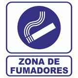 Cartel Zona De Fumadores 22x28 Cm Oferta!!!