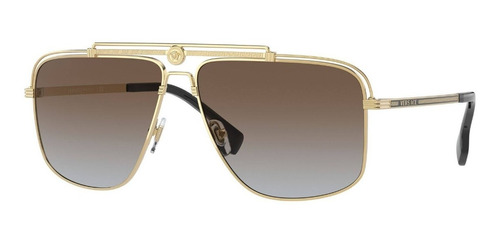 Lentes Solar Versace Ve2242 100289 Dorado Original Nuevo