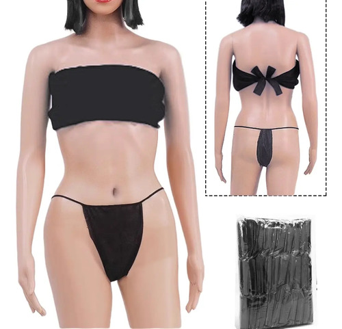 . Y1 N Kit 20 Piezas De Ropa Spa Desechable, Top Y Tanga