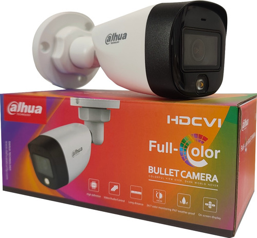 Camara Dahua Bala Metal 1080p 4 En 1 Vision Fullcolor Noche