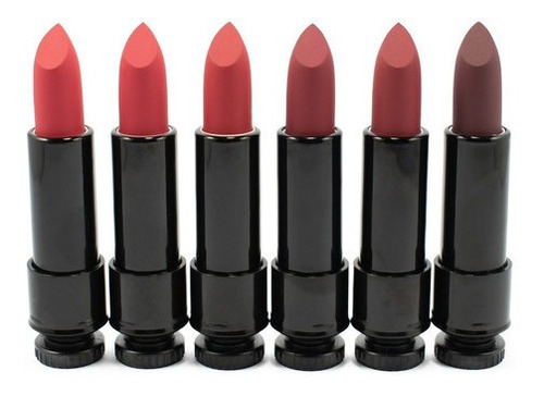 Labiales Barra Matte, Romantic Beauty, 6 Unidades Rojizos