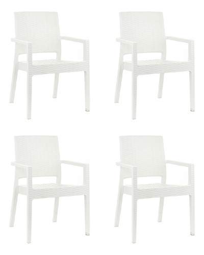 Set De 4 Sillones De Ratan Milano Para Exterior Gardenlife