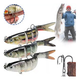 Señuelos De Pesca Kit 3 Accesorios Para Pesca 10cm 8 Segment