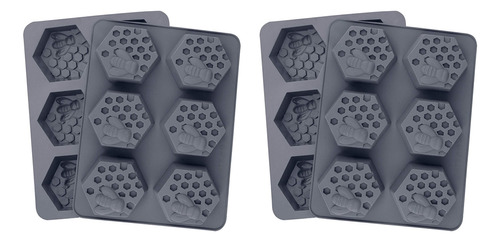Paquete De 4 Moldes Hexagonales De Silicona En Forma De Pana