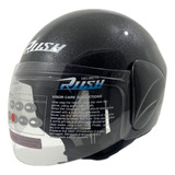 Casco Abierto Rush Jet Negro Brillo Talle S Homologad Ourway