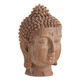 Escultura Buda Marrom Em Poliresina