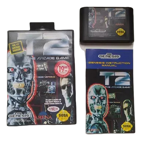  Id 55 T2 Arcade Terminator Cib Original Mega Drive Genesis