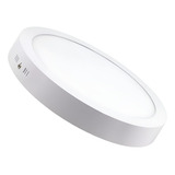 Sobrepuesto Panel Led Lampara Redondo 18w Blanco